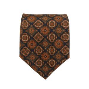 Nickerson Mens Abstract Print Classic Tie Orange